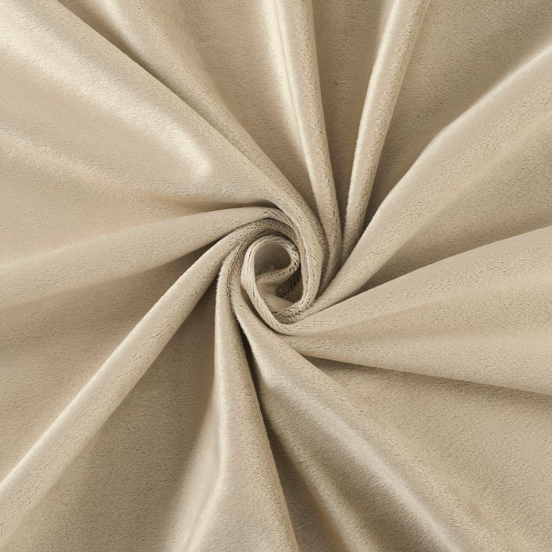 slide 7 of 8, 40"x84" Sun Zero Brighton Velvet 100% Blackout Grommet Curtain Panel Taupe: Energy Efficient, Noise Reduction, Thermal Insulated, 1 ct