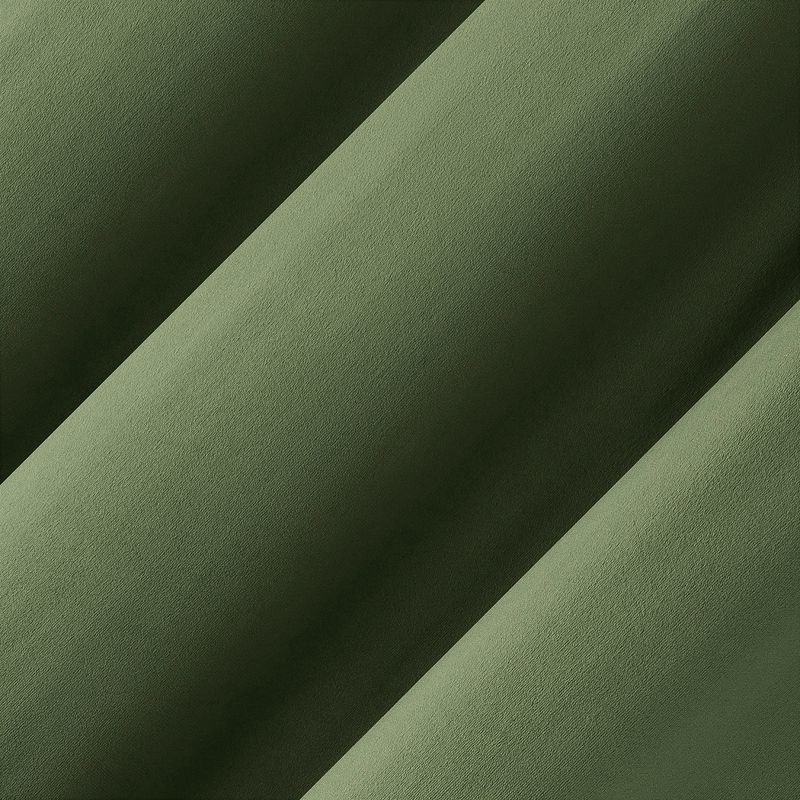 slide 3 of 8, 40"x84" Sun Zero Brighton Velvet 100% Blackout Grommet Curtain Panel Sage Green: Modern Noise Reduction, Energy Efficient, 1 ct