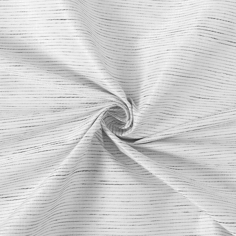 slide 8 of 9, 2pc 37"x63" Sun Zero Halleck Vertical Strie 100% Blackout Grommet Curtain Panel Pair Pearl: Modern Thermal Insulated, 2 ct