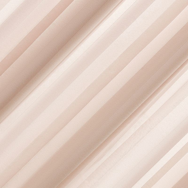 slide 3 of 8, 2pc 37"x84" Sun Zero Dimani Satin Striped 100% Blackout Rod Pocket Curtain Panel Pair Blush: Energy Efficient, Noise Reduction, 2 ct