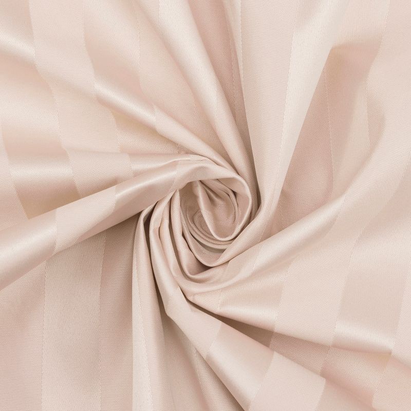 slide 7 of 8, 2pc 37"x63" Sun Zero Dimani Satin Striped 100% Blackout Rod Pocket Curtain Panel Pair Blush: Energy Efficient, Noise Reduction, 2 ct