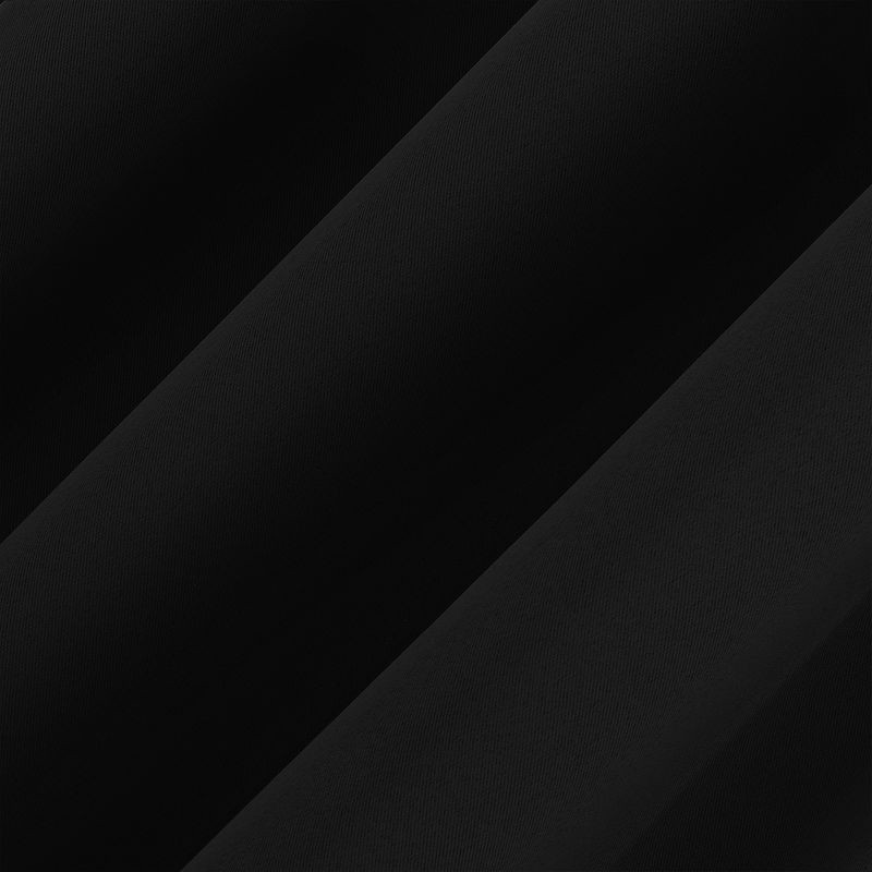 slide 3 of 8, 2pc 37"x84" Sun Zero Tedrow 100% Blackout Grommet Curtain Panel Pair Black: Modern Thermal Insulated, Noise Reduction, 2 ct