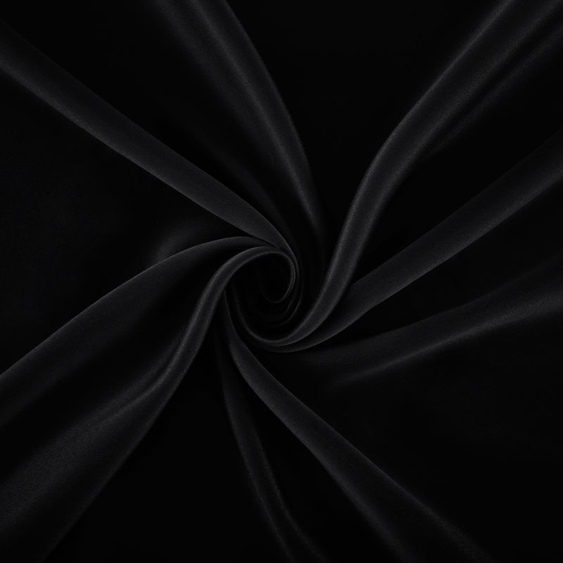 slide 7 of 8, 2pc 37"x84" Sun Zero Tedrow 100% Blackout Grommet Curtain Panel Pair Black: Modern Thermal Insulated, Noise Reduction, 2 ct