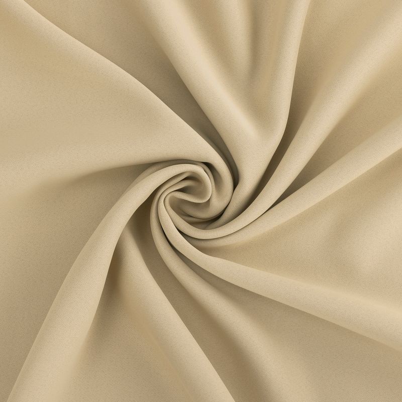 slide 8 of 9, 2pc 37"x84" Sun Zero Tedrow 100% Blackout Grommet Curtain Panel Pair Taupe: Modern Thermal Insulated, Noise Reduction, 2 ct