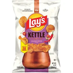 Lay's Kettle Cooked Cajun Spice Potato Chips - 8oz