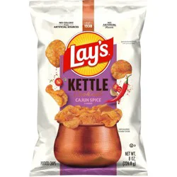 Lay's Kettle Cooked Cajun Spice Potato Chips - 8oz