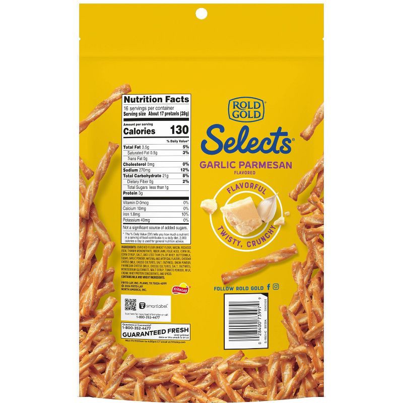 slide 2 of 6, Rold Gold Selects Garlic Parmesan Chips - 16oz, 16 oz