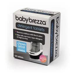 Baby Brezza Unscented Bottle Washer Pro Detergent Soap Tablets - 120ct: Container Type Box, Removes Dirt, Recommended For Breast Pumps