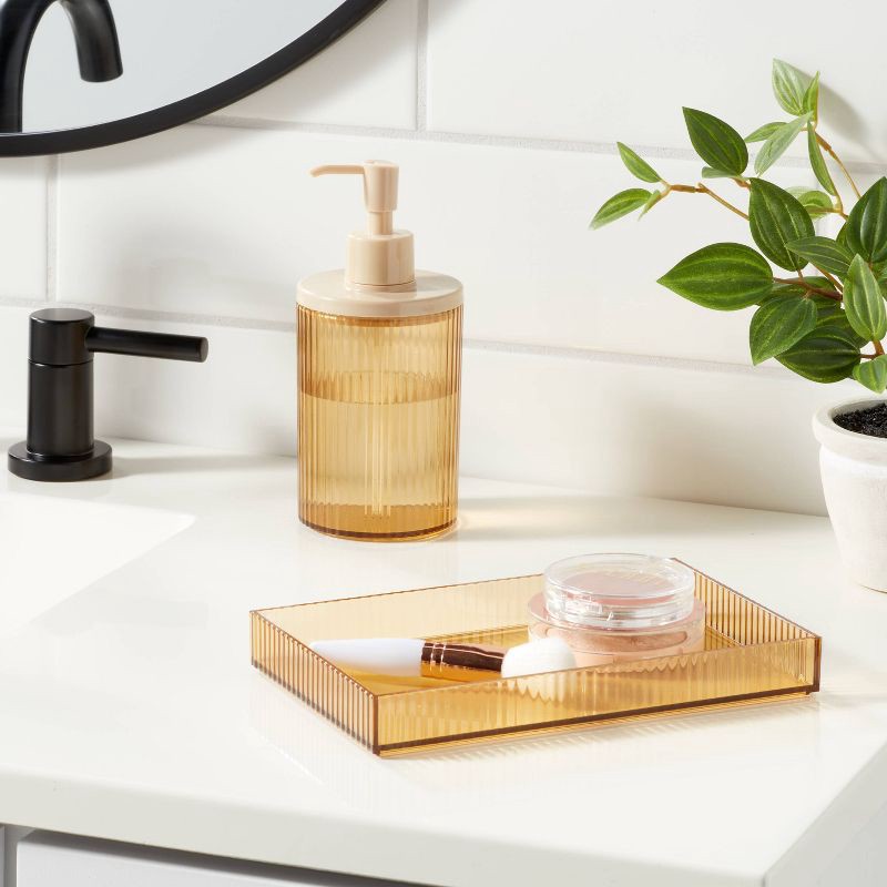 slide 2 of 4, Ribbed Tray Tan - Room Essentials™, 1 ct