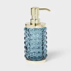 Textured Glass Soap Pump Blue - Threshold™