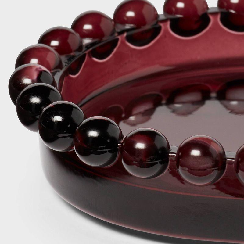 slide 3 of 4, Textured Glass Tray Mulberry - Threshold™, 1 ct