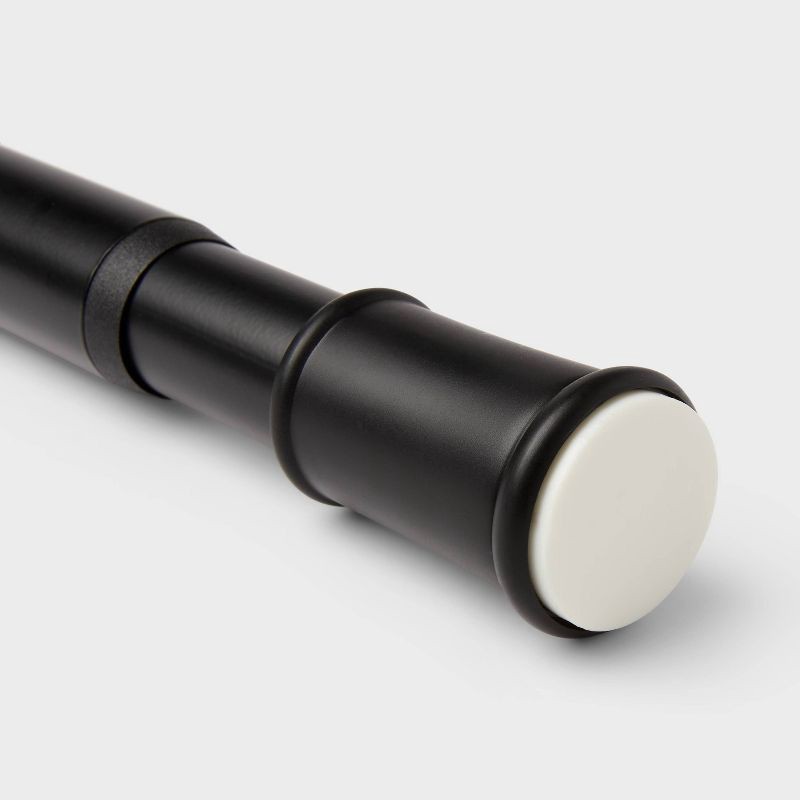 slide 4 of 4, 60" Shower Tension Rod Black - Room Essentials™, 1 ct
