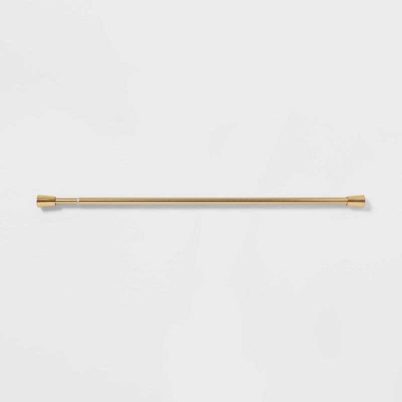 slide 1 of 4, 72" Rust Resistant Shower Curtain Rod Brass - Threshold™, 1 ct