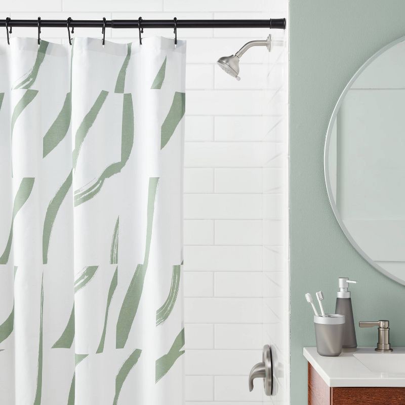 slide 2 of 4, 40" Shower Tension Rod Stall Black - Room Essentials™, 1 ct