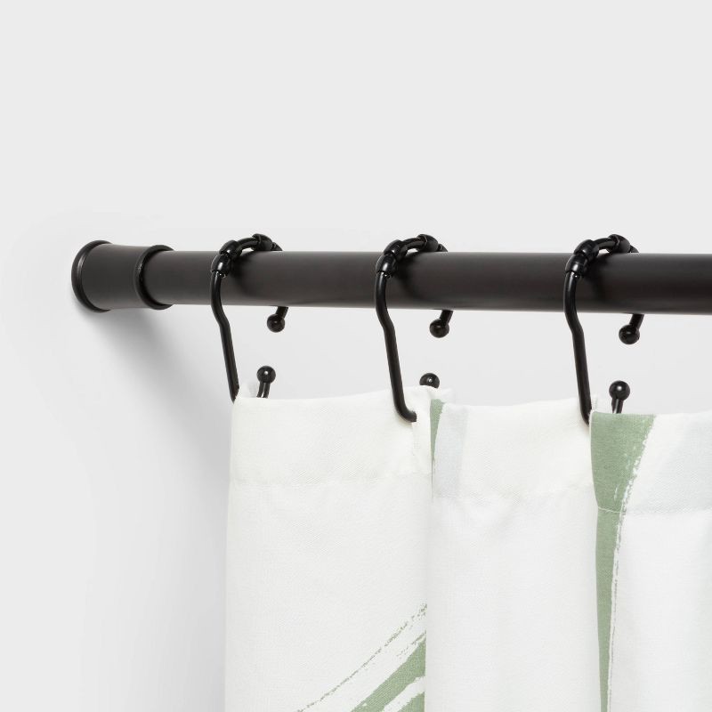 slide 3 of 4, 40" Shower Tension Rod Stall Black - Room Essentials™, 1 ct