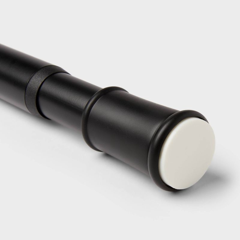 slide 4 of 4, 40" Shower Tension Rod Stall Black - Room Essentials™, 1 ct