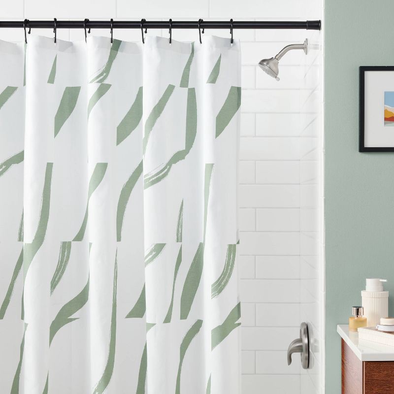 slide 2 of 4, 72" Shower Tension Rod Black - Room Essentials™, 1 ct