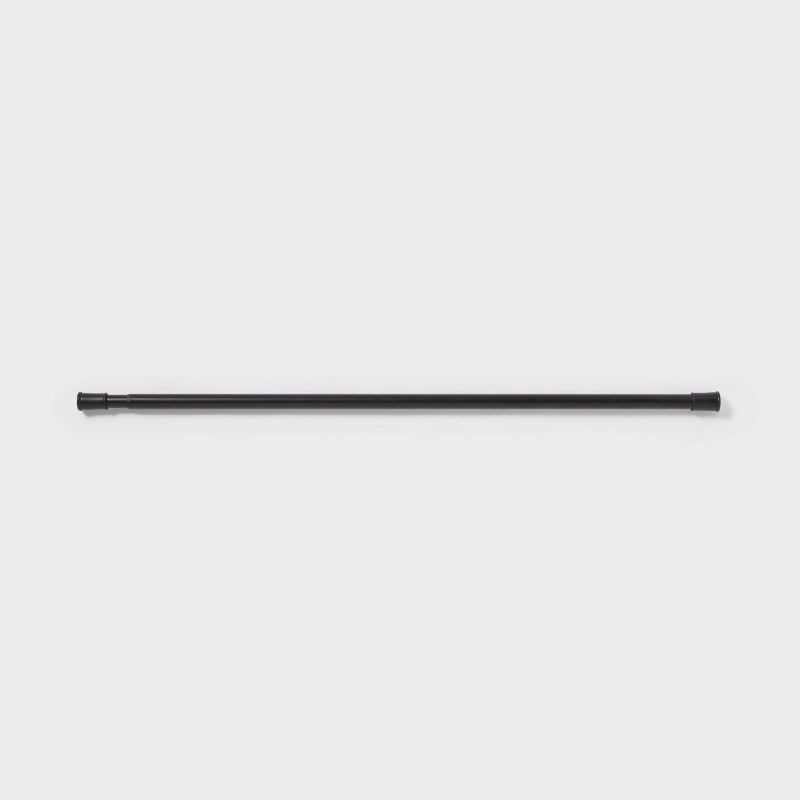 slide 1 of 4, 72" Shower Tension Rod Black - Room Essentials™, 1 ct
