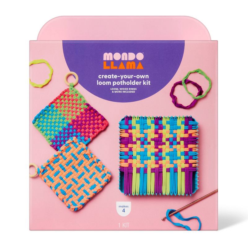 slide 1 of 4, Loom Potholder Craft Kit - Mondo Llama™, 1 ct