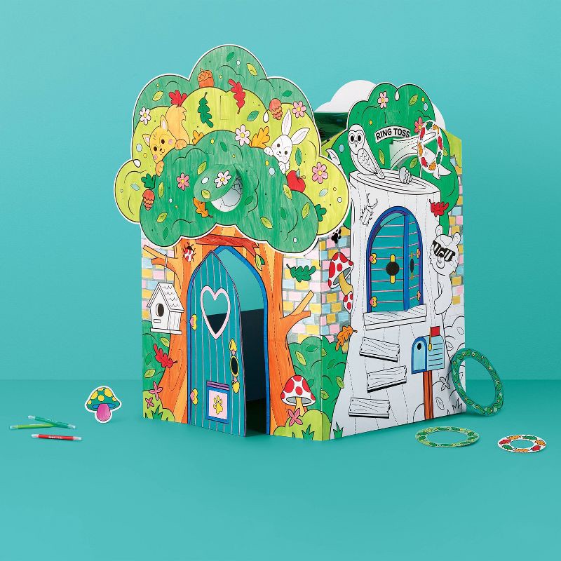 slide 2 of 4, Color-Your-Own Tree House Fort - Mondo Llama™, 1 ct