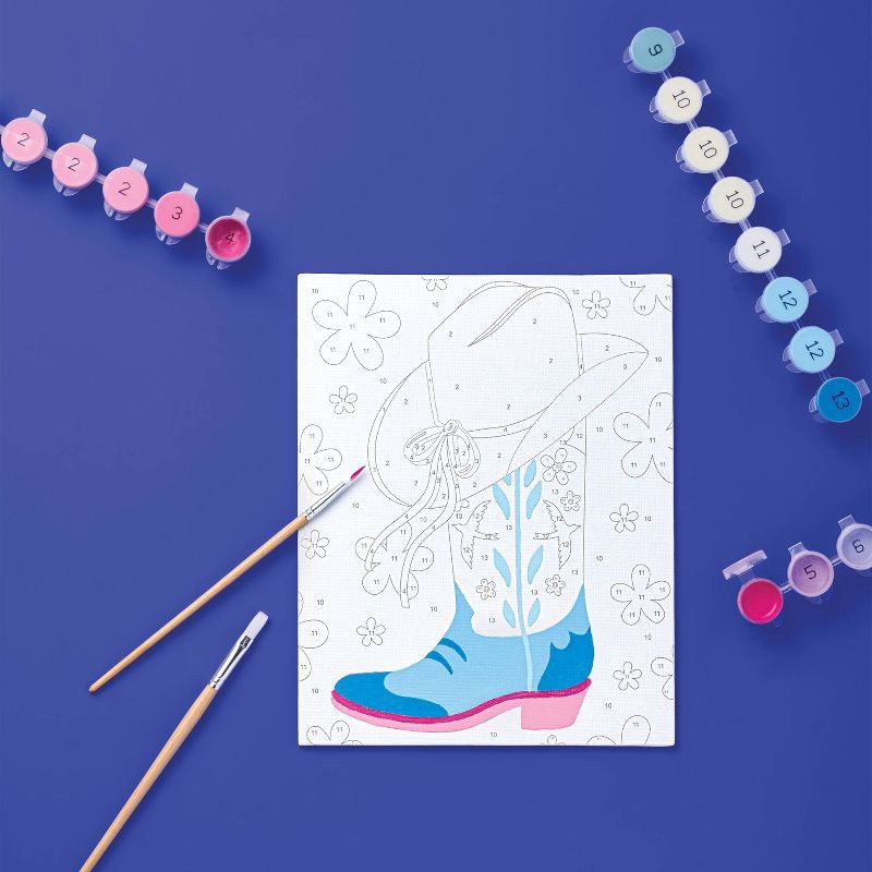 slide 3 of 4, 4ct Paint-by-Number Coquette Disco Cowgirl - Mondo Llama™, 4 ct