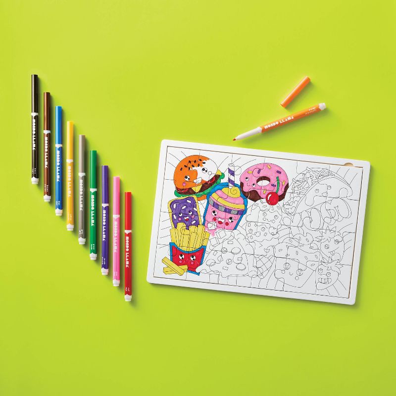 slide 3 of 4, 3ct Color-Your-Own Puzzles Craft Kit - Mondo Llama™, 3 ct