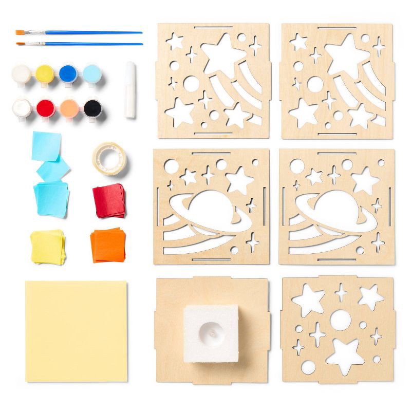 slide 2 of 3, Space Lantern Decoupage and Painting Craft Kit- Mondo Llama™, 1 ct