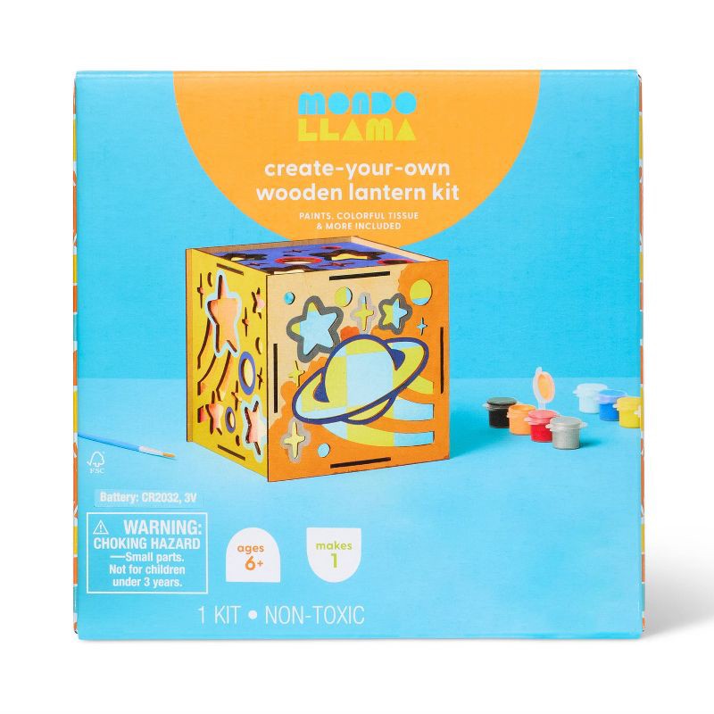 slide 1 of 3, Space Lantern Decoupage and Painting Craft Kit- Mondo Llama™, 1 ct