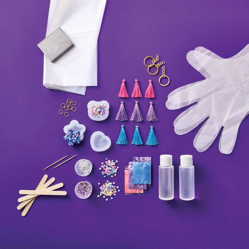 slide 3 of 4, 9ct Resin Key Chain or Bag Charm Craft Kit - Mondo Llama™, 9 ct