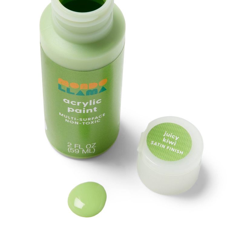 slide 2 of 3, 2oz Satin Acrylic Paint Juicy Kiwi - Mondo Llama™, 2 oz