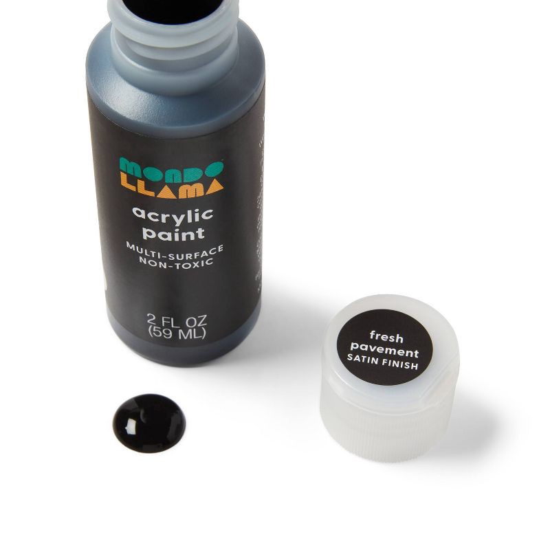 slide 2 of 3, 2oz Satin Acrylic Paint Fresh Pavement - Mondo Llama™, 2 oz