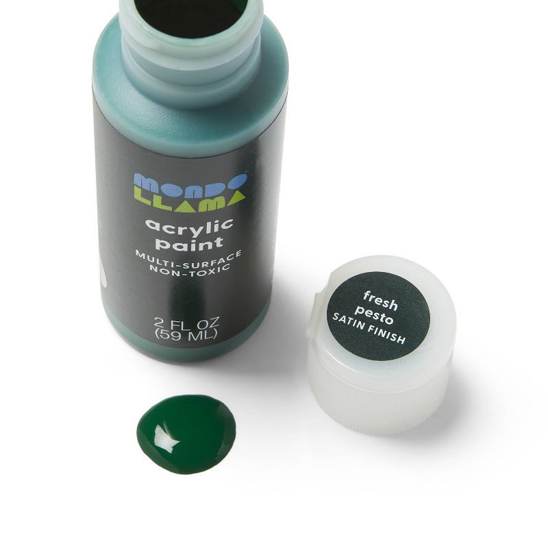 slide 2 of 3, 2oz Satin Acrylic Paint Fresh Pesto - Mondo Llama™, 2 oz