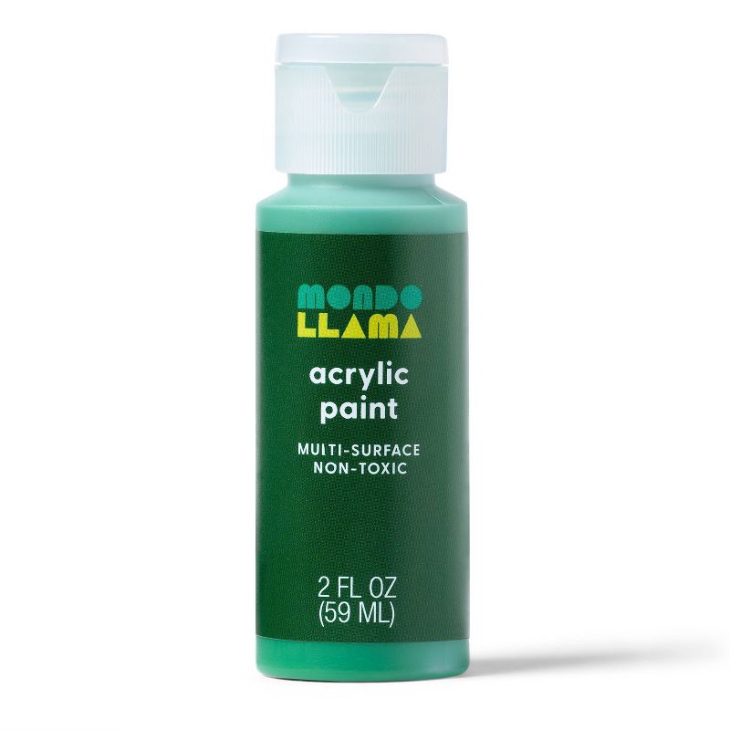 slide 1 of 3, 2oz Satin Acrylic Paint Leafy Greens - Mondo Llama™, 2 oz