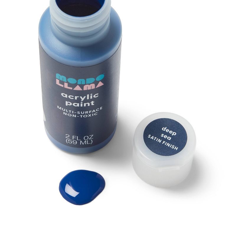 slide 2 of 3, 2oz Satin Acrylic Paint Deep Sea - Mondo Llama™, 2 oz