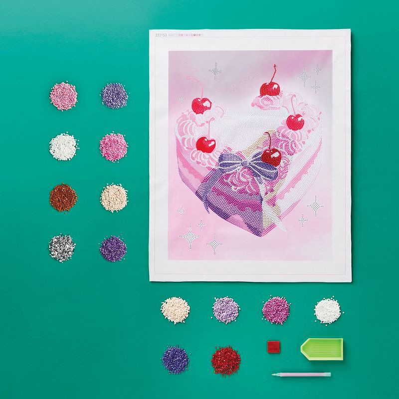 slide 3 of 4, Gem Art Coquette Cake Craft Kit - Mondo Llama™, 1 ct