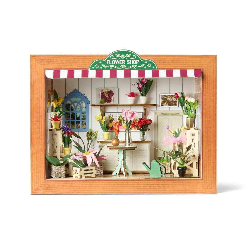 slide 2 of 4, DIY 3D Miniature Flower Shop Craft Kit - Mondo Llama™, 1 ct