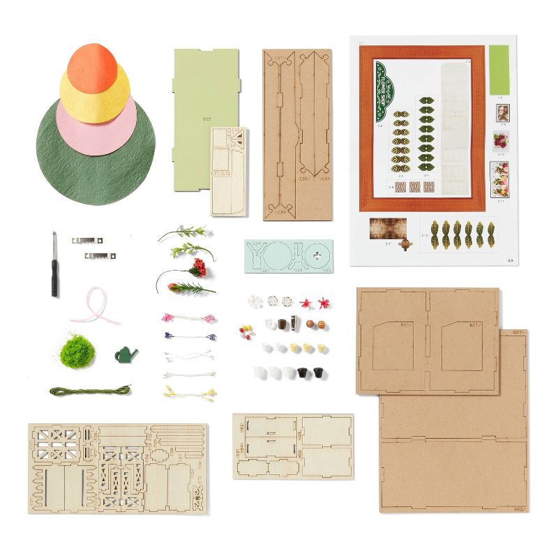 slide 3 of 4, DIY 3D Miniature Flower Shop Craft Kit - Mondo Llama™, 1 ct