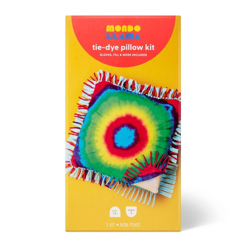 slide 1 of 4, Tie-Dye Jersey Tied Pillow Craft Kit- Mondo Llama™, 1 ct