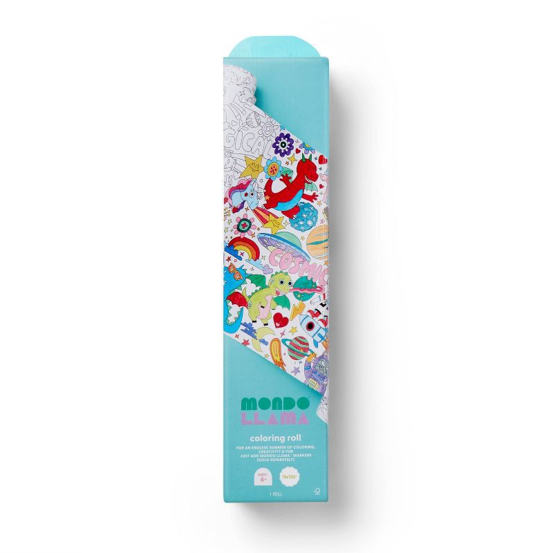 slide 1 of 4, Coloring Roll - Mondo Llama™, 1 ct