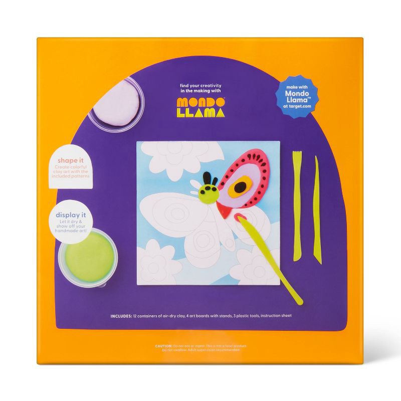 slide 4 of 4, 4ct Textured Clay Art Craft Kit - Mondo Llama™, 4 ct