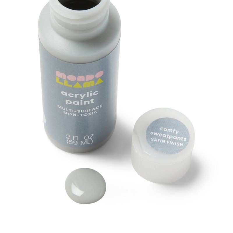 slide 2 of 3, 2oz Satin Acrylic Paint Comfy Sweatpants - Mondo Llama™, 2 oz