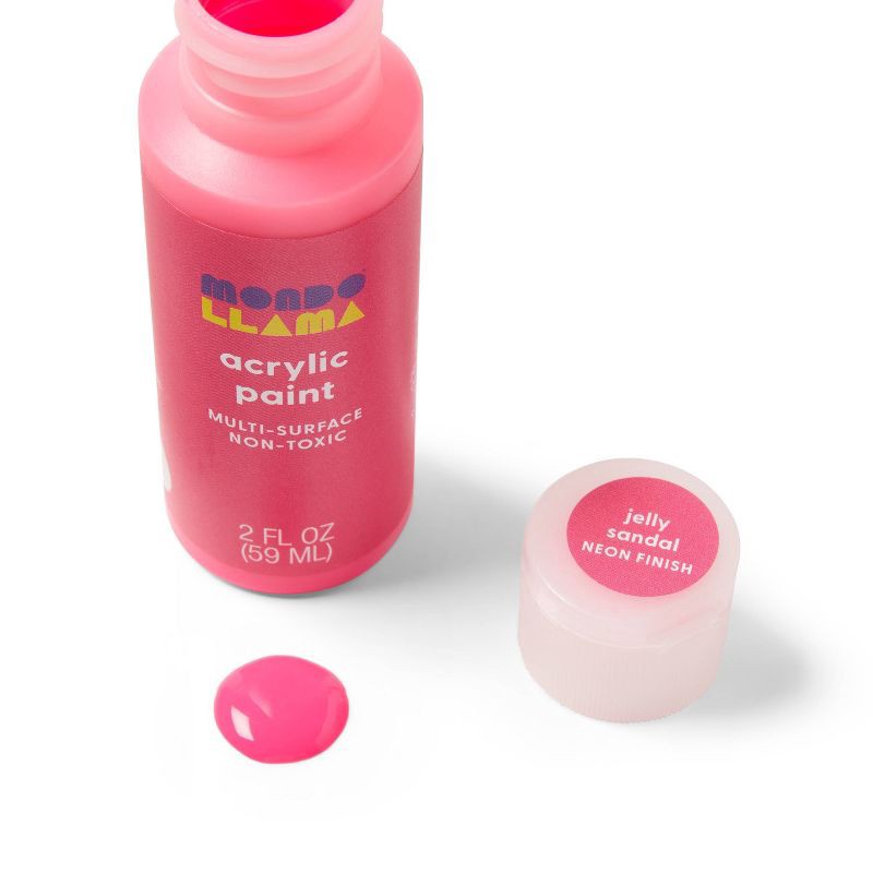 slide 2 of 3, 2oz Neon Acrylic Paint Jelly Sandal - Mondo Llama™, 2 oz