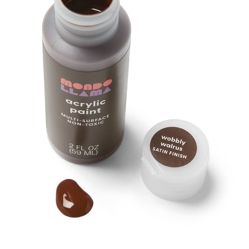 slide 2 of 3, 2oz Satin Acrylic Paint Wobbly Walrus - Mondo Llama™, 2 oz