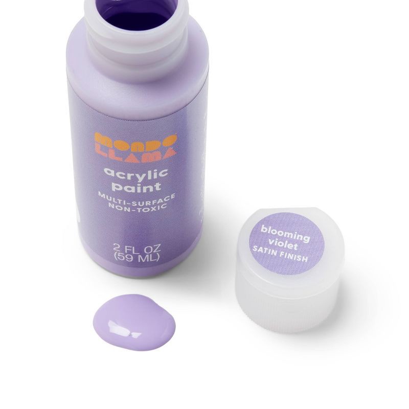 slide 2 of 3, 2oz Satin Acrylic Paint Blooming Violet - Mondo Llama™, 2 oz