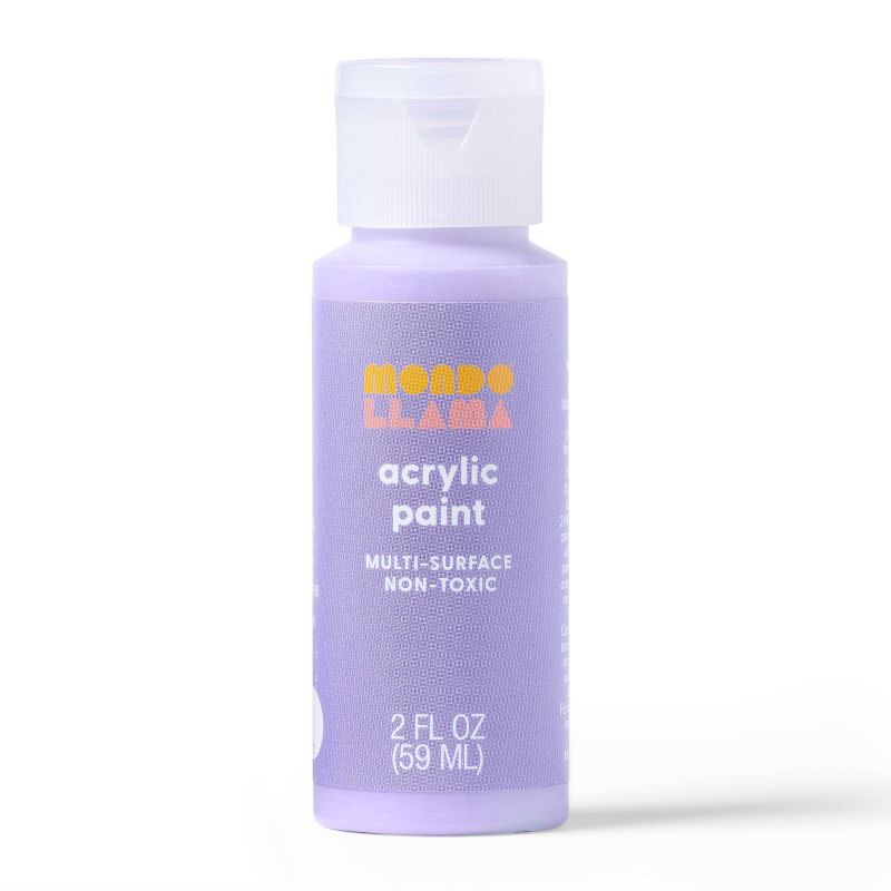 slide 1 of 3, 2oz Satin Acrylic Paint Blooming Violet - Mondo Llama™, 2 oz