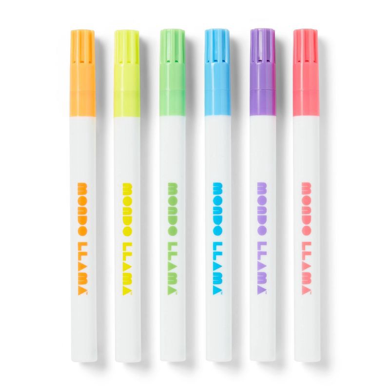 slide 2 of 4, 6ct Metallic Outline Markers - Mondo Llama™, 6 ct