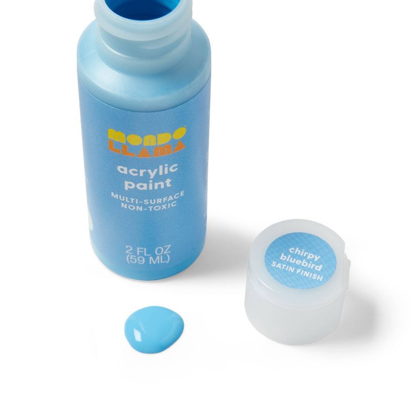 slide 2 of 3, 2oz Satin Acrylic Paint Chirpy Bluebird - Mondo Llama™, 2 oz