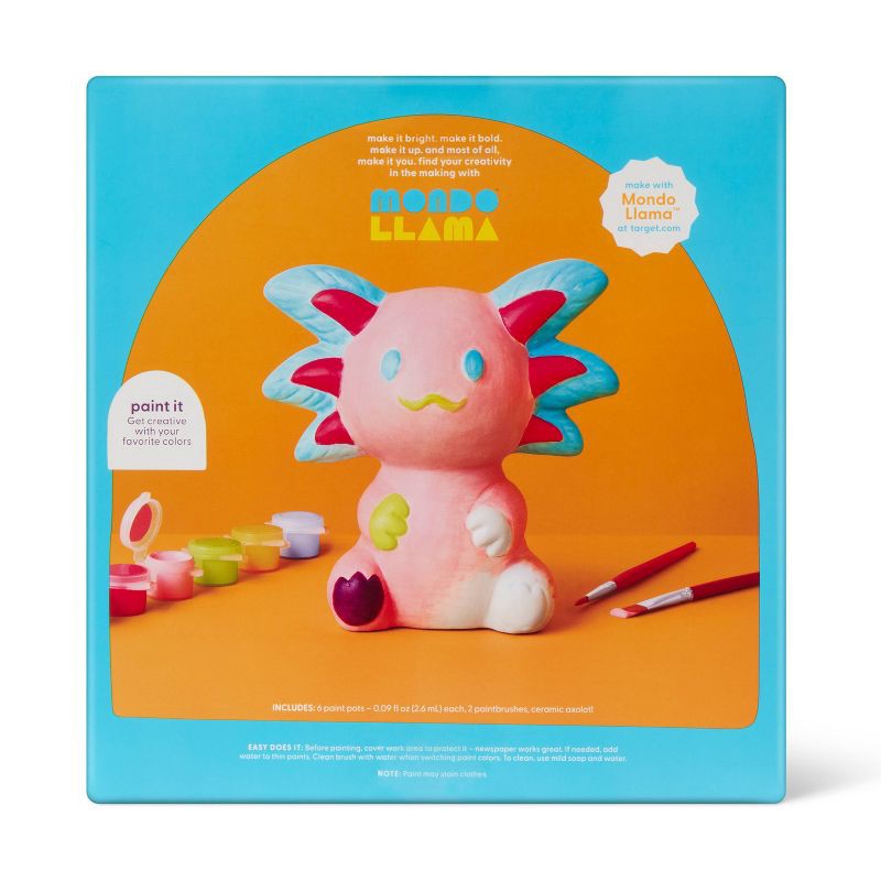 slide 4 of 4, Ceramic Axolotl Painting Craft Kit - Mondo Llama™, 1 ct