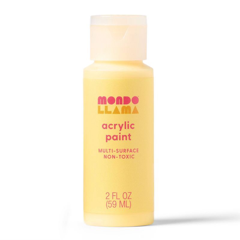 slide 1 of 3, 2oz Satin Acrylic Paint Fresh-Squeezed Lemonade - Mondo Llama™, 2 oz