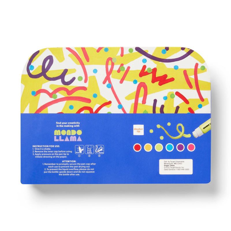 slide 3 of 4, 6ct Jumbo Acrylic Markers - Mondo Llama™, 6 ct